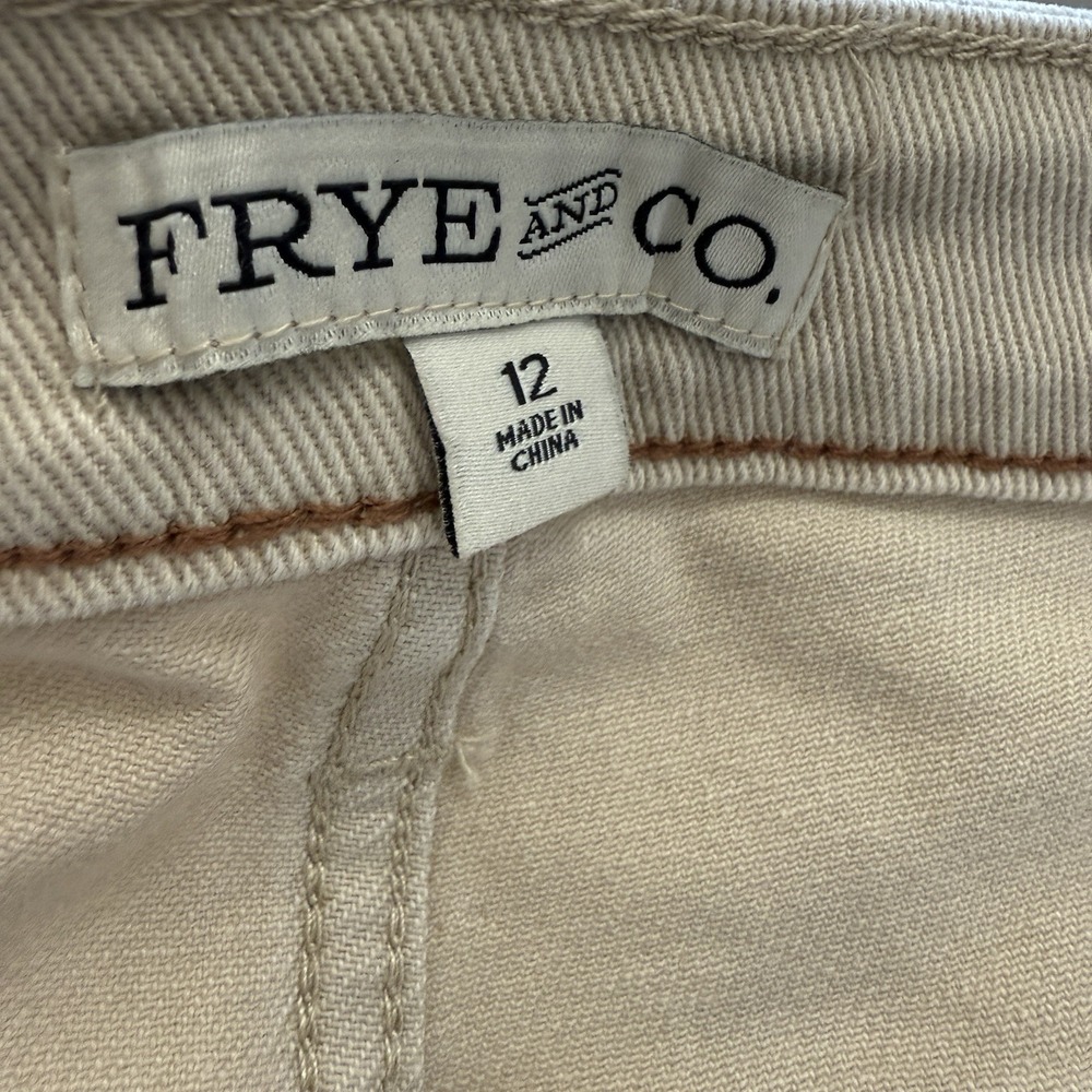 FRYE Anthropologie Womens 12 35x30 Pants Riley Wide Leg Khaki Mid Rise New Tags - Picture 6 of 12